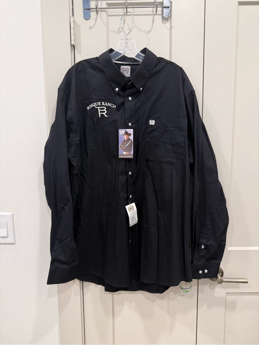Cinch Bosque Ranch Black Button-Front Western Shirt Jacket